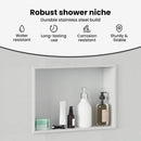 vidaXL Zuhany Niche Fehér 45 x 30 x 9,5 cm Rozsdamentes acél