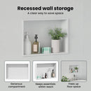 vidaXL Zuhany Niche Fehér 45 x 30 x 9,5 cm Rozsdamentes acél