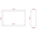 vidaXL Zuhany Niche Fehér 45 x 30 x 9,5 cm Rozsdamentes Acél