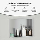 vidaXL Zuhany Niche Ezüst 45 x 30 x 9,5 cm Rozsdamentes acél
