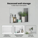 vidaXL Zuhany Niche Ezüst 45 x 30 x 9,5 cm Rozsdamentes acél
