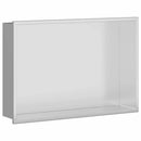 vidaXL Zuhany Niche Ezüst 45 x 30 x 9,5 cm Rozsdamentes acél