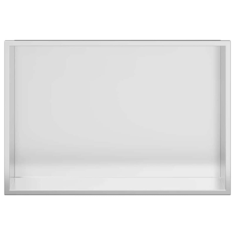 vidaXL Zuhany Niche Ezüst 45 x 30 x 9.5 cm Rozsdamentes acél