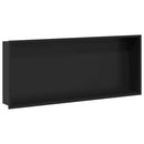 vidaXL Zuhany Niche Fekete 75 x 30 x 9.5 cm Rozsdamentes acél