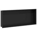 vidaXL Zuhany Niche Fekete 75 x 30 x 9,5 cm Rozsdamentes acél