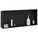 vidaXL Zuhany Niche Fekete 75 x 30 x 9.5 cm Rozsdamentes acél