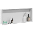 vidaXL Zuhany Niche Fehér 75 x 30 x 9.5 cm Rozsdamentes acél