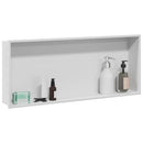vidaXL Zuhany Niche Fehér 75 x 30 x 9,5 cm Rozsdamentes acél
