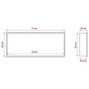 vidaXL Zuhany Niche Fehér 75 x 30 x 9,5 cm Rozsdamentes Acél