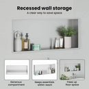 vidaXL Zuhany Niche Ezüst 75 x 30 x 9,5 cm Rozsdamentes acél