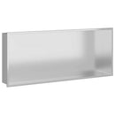vidaXL Zuhany Niche Ezüst 75 x 30 x 9,5 cm Rozsdamentes acél
