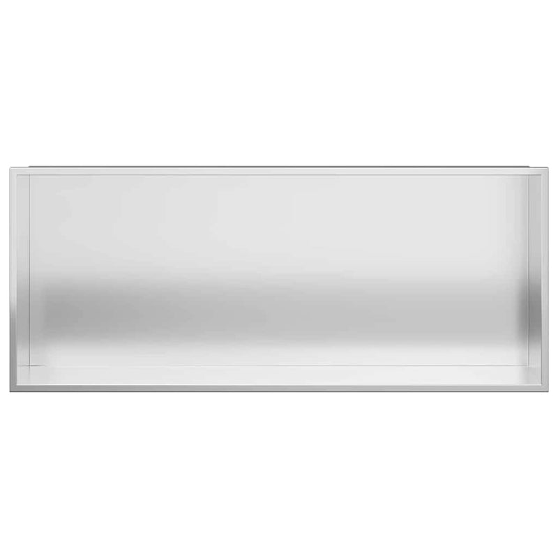 vidaXL Zuhany Niche Ezüst 75 x 30 x 9.5 cm Rozsdamentes acél