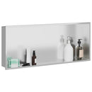 vidaXL Zuhany Niche Ezüst 75 x 30 x 9,5 cm Rozsdamentes acél