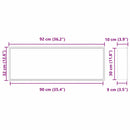 vidaXL Zuhany Niche Fekete 90 x 30 x 9.5 cm Rozsdamentes acél