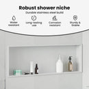 vidaXL Zuhany Niche Fehér 90 x 30 x 9,5 cm Rozsdamentes acél