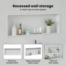 vidaXL Zuhany Niche Fehér 90 x 30 x 9,5 cm Rozsdamentes acél