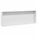 vidaXL Zuhany Niche Fehér 90 x 30 x 9,5 cm Rozsdamentes acél