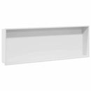 vidaXL Zuhany Niche Fehér 90 x 30 x 9.5 cm Rozsdamentes acél