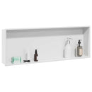 vidaXL Zuhany Niche Fehér 90 x 30 x 9.5 cm Rozsdamentes acél