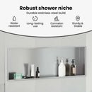 vidaXL Zuhany Niche Ezüst 90 x 30 x 9,5 cm Rozsdamentes acél