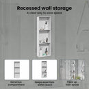 vidaXL Zuhany Niche Fehér 90 x 30 x 9,5 cm Rozsdamentes acél