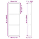 vidaXL Zuhany Niche Ezüst 90 x 30 x 9.5 cm Rozsdamentes acél