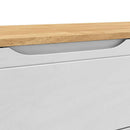vidaXL Előszoba pad fiókkal FLORO Fehér 115 x 40 x 45 cm Tömör fenyőfa