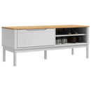 vidaXL Előszoba pad fiókkal FLORO Fehér 115 x 40 x 45 cm Tömör fenyőfa