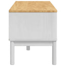 vidaXL Előszoba pad fiókkal FLORO Fehér 115 x 40 x 45 cm Tömör fenyőfa