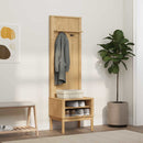 vidaXL Előszobafal FLORO Faggyú barna 50 x 40 x 158 cm Tömör fenyőfa