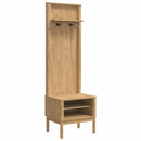 vidaXL Előszobafal FLORO Faggyú barna 50 x 40 x 158 cm Tömör fenyőfa