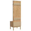 vidaXL Előszobafal FLORO Faggyú barna 50 x 40 x 158 cm Tömör fenyőfa