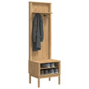 vidaXL Előszobafal FLORO Faggyú barna 50 x 40 x 158 cm Tömör fenyőfa