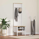 vidaXL Előszobafal FLORO Fehér 50 x 40 x 158 cm Tömör fenyőfa