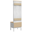 vidaXL Előszobafal FLORO Fehér 50 x 40 x 158 cm Tömör fenyőfa
