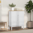vidaXL Széf FLORO Fehér 70 x 30 x 70,5 cm Tömör fenyőfa