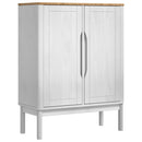 vidaXL Széf FLORO Fehér 70 x 30 x 70,5 cm Tömör fenyőfa