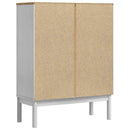 vidaXL Széf FLORO Fehér 70 x 30 x 70,5 cm Tömör fenyőfa