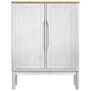 vidaXL Széf FLORO Fehér 70 x 30 x 70,5 cm Tömör fenyőfa