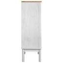 vidaXL Széf FLORO Fehér 70 x 30 x 70,5 cm Tömör fenyőfa