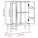 vidaXL Széf FLORO Fehér 70 x 30 x 70,5 cm Tömör fenyőfa