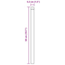 vidaXL Kerítésoszlop 12 pcs Zöld 50 cm Porszórt Acél