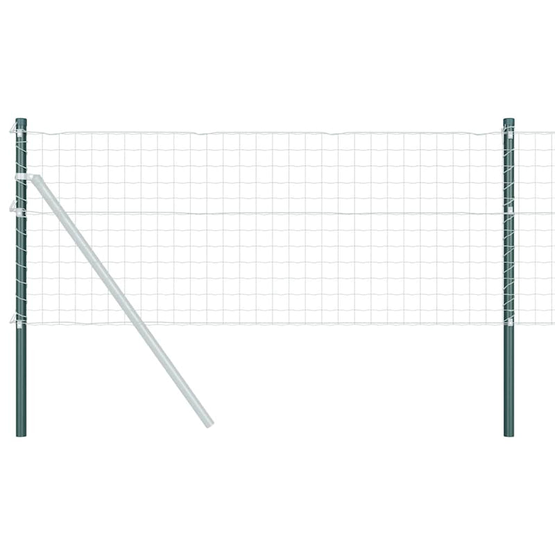 vidaXL Kerítoszlopok 2 pcs Zöld 80 cm Porszórt Acél