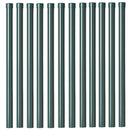vidaXL Kerítoszlopok 12 pcs Zöld 80 cm Porszórt Acél