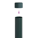 vidaXL Kerítésoszlop 12 pcs Zöld 80 cm Porszórt Acél