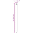 vidaXL Kerítésoszlop 12 pcs Zöld 80 cm Porszórt Acél