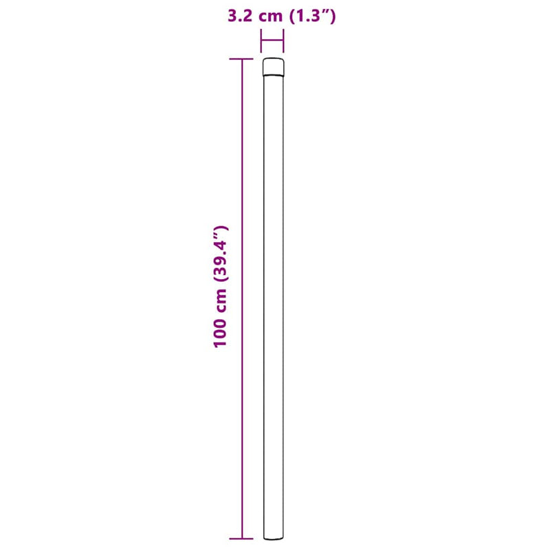 vidaXL Kerítoszlopok 12 pcs Zöld 100 cm Porszórt Acél