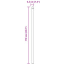 vidaXL Kerítésoszlop 2 pcs Zöld 110 cm Porszórt Acél
