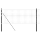 vidaXL Kerítésoszlop 2 pcs Szürke 50 cm Porszórt Acél