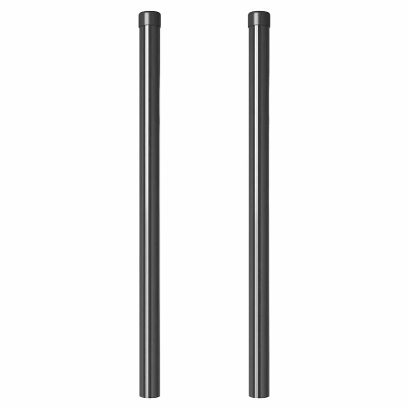 vidaXL Kerítoszlopok 2 pcs Szürke 50 cm Porszórt Acél
